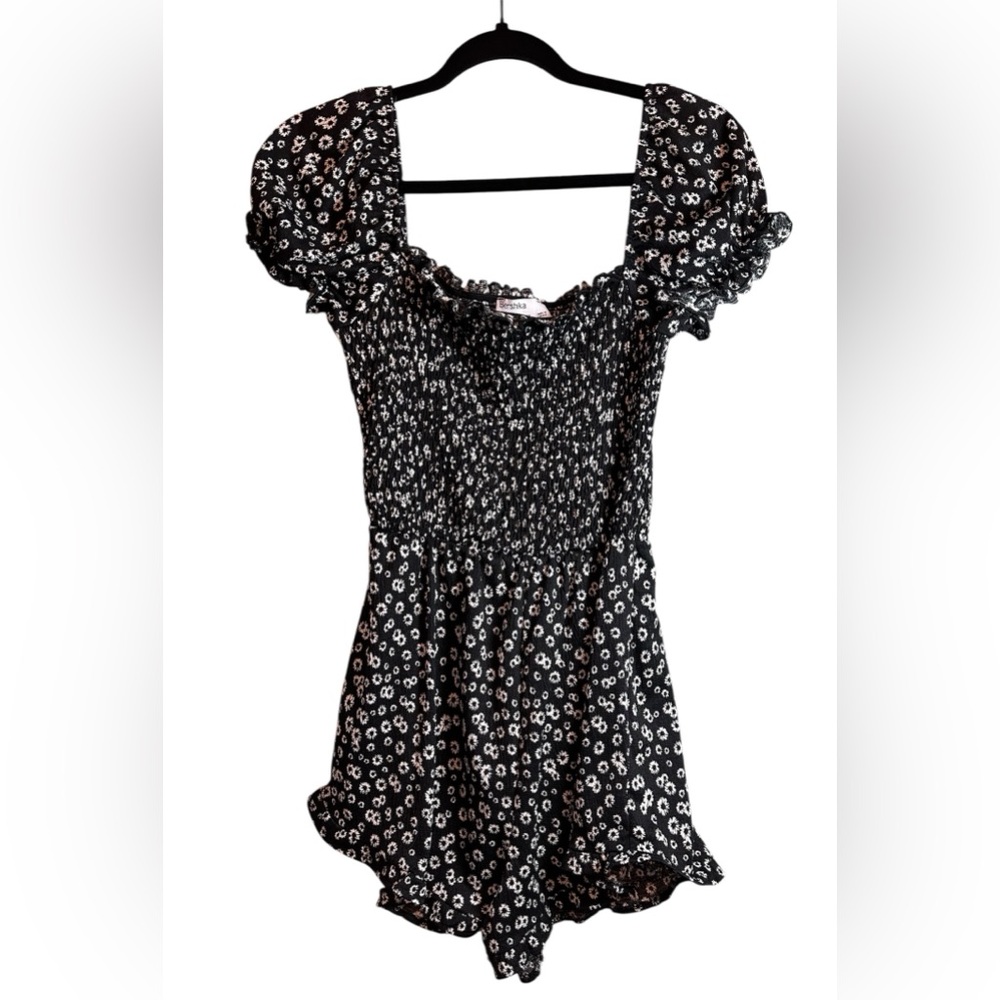 Bershka Black‎ & White Shorts Romper M (more like S)